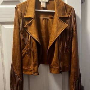 Cognac fringe Jacket
